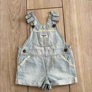 OshKosh B'gosh Striped Denim Overalls for Kids, size 9-12 month